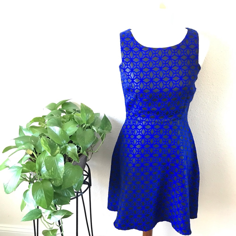 Maison Jules Printed Fit & Flare Dress Size S